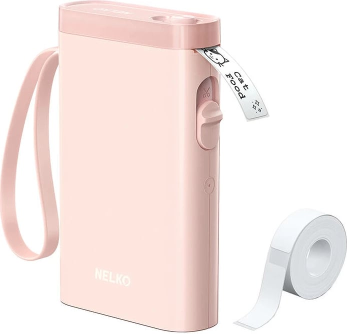 Printer etiketa termik Nelko P21, Bluetooth, 1200 mAh, Rozë