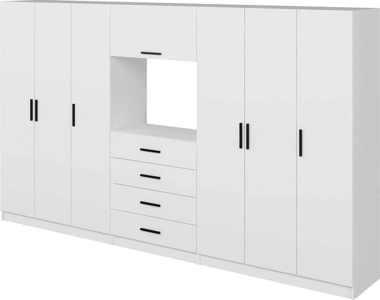 Dollap i madh për rroba, ngjyrë e bardhë, Skye Decor, Minar Kale - 7827