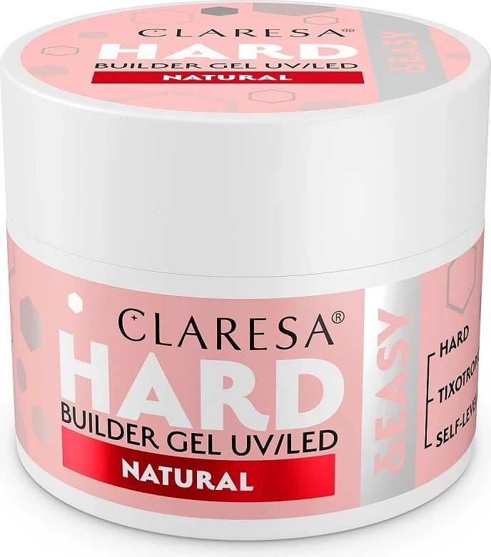 Xhel ndërtues për thonj Claresa Hard&Easy Builder Gel për femra Natural 45g