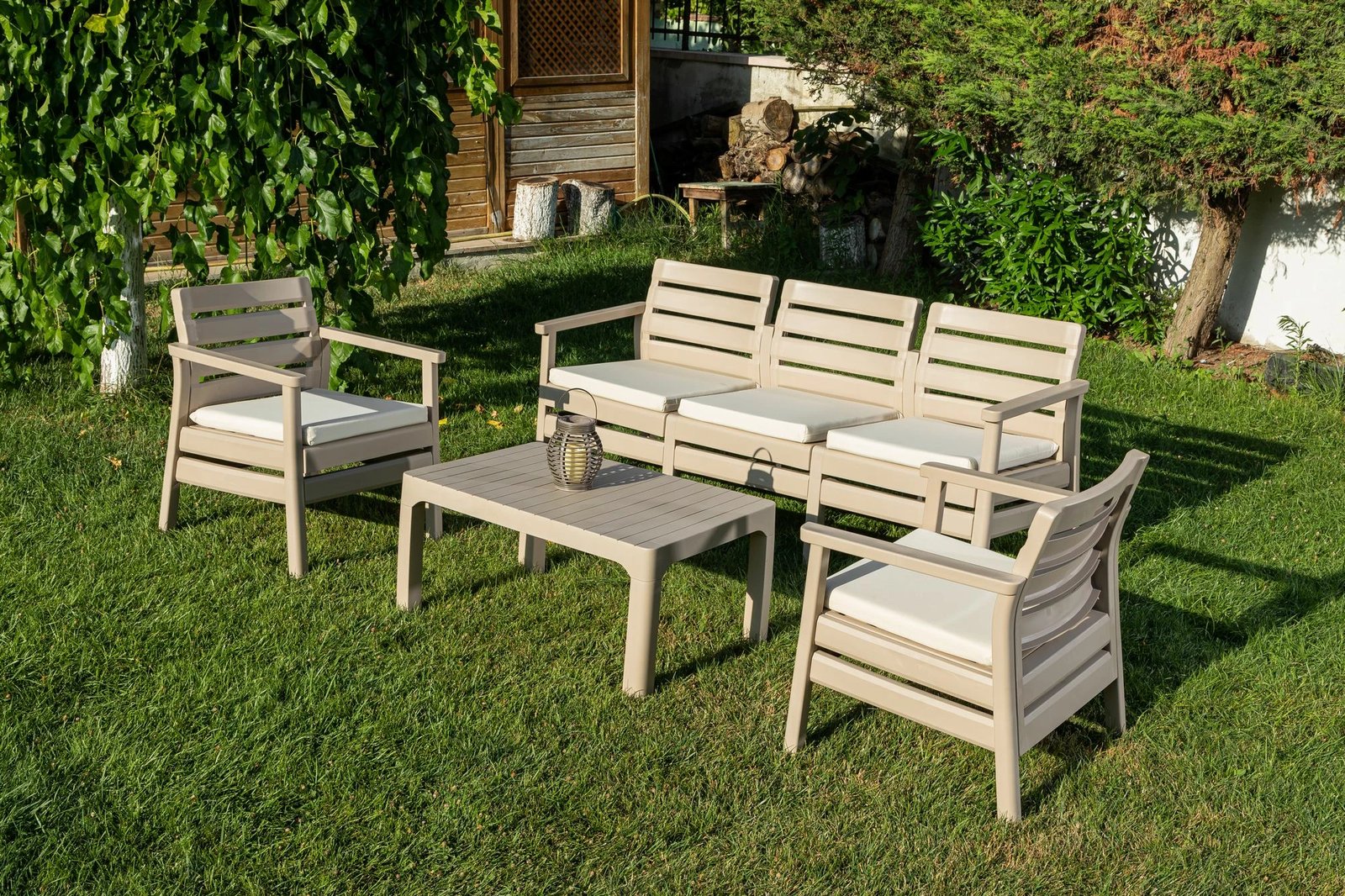 Set lounge për kopsht Skye Decor, Solemare 185, bezhë shkretëtire