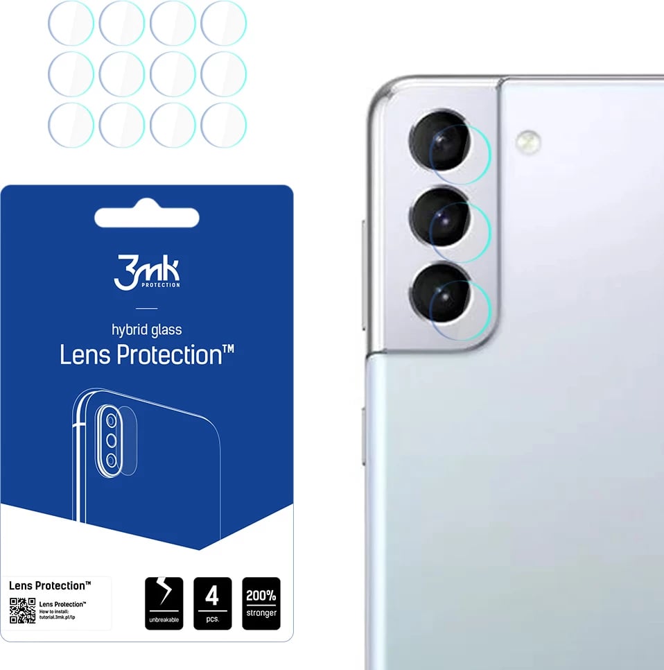 Mbështjellës kamerë 3mk Protection Lens Protection, për Samsung Galaxy S21+, 4 copë