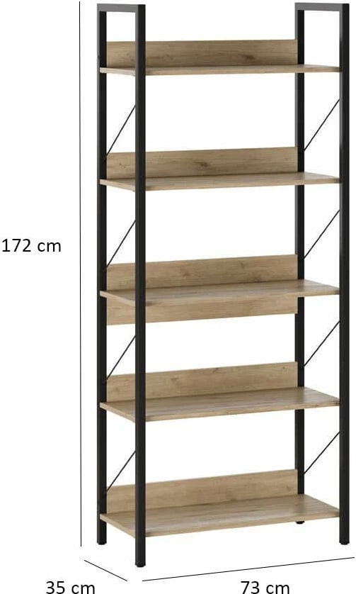 Raft librash Hanah Home, Ktp-850-Ff-1, ngjyrë lisi