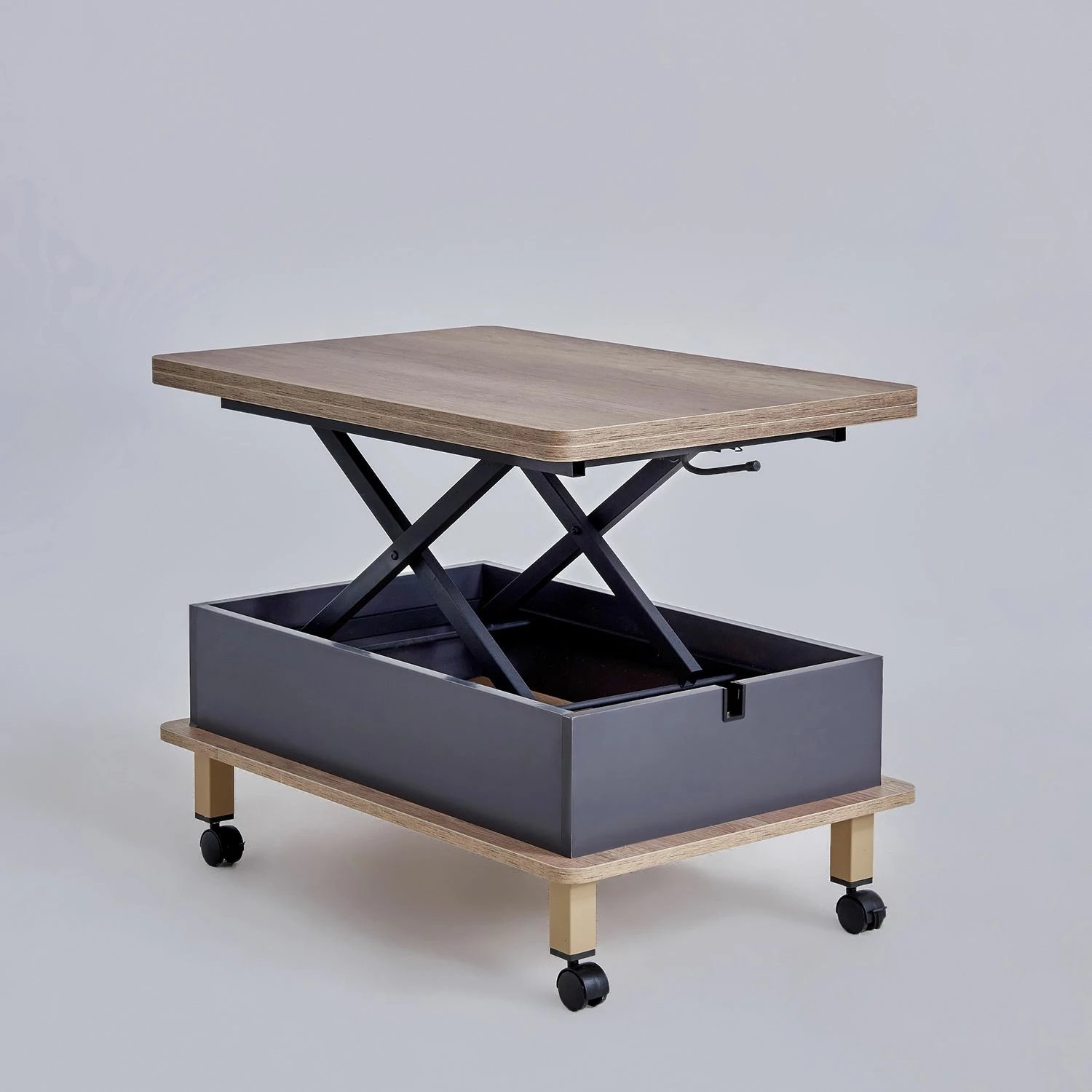 Tavolinë kafeje Skye Decor, Alaska-Antracit, dimensione të rregullueshme