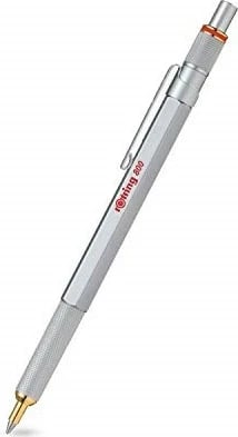 Stilolaps Rotring 800, metalik, i tërheqshëm, Ngjyrë e zezë