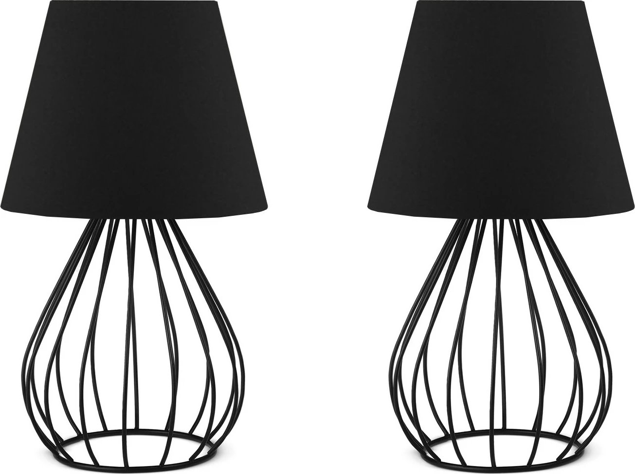 Set llamba tavoline (2 copë), Opviq, AYD - 2599, ngjyrë e zezë