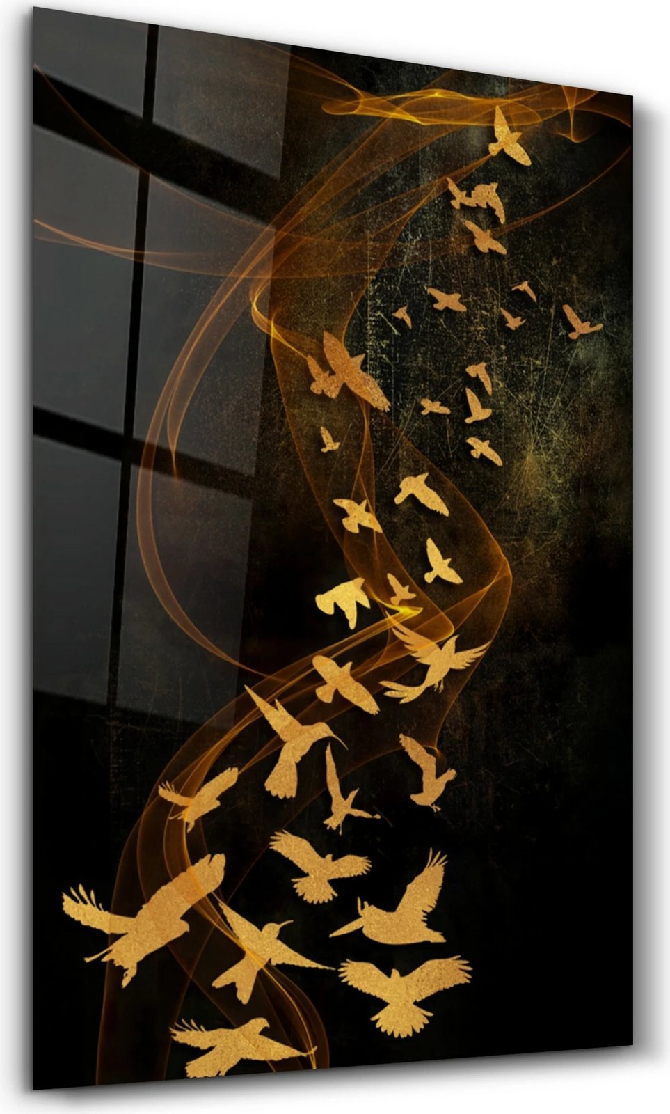 Pikturë dekorative prej xhami të temperuar, shumëngjyrëshe, CAM-1094, 46x72cm