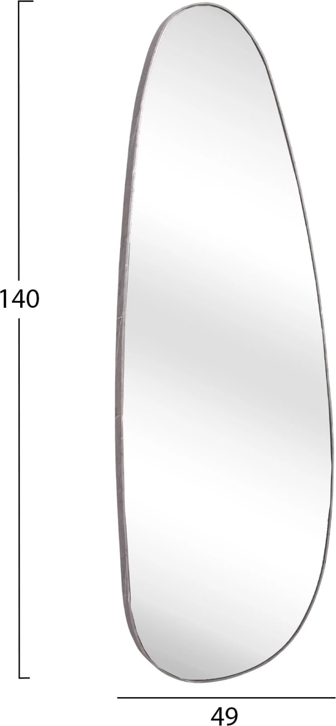 Pasqyrë muri CRITHER FH4486.02 kornizë MDF ngjyrë mermeri gri 49x140 cm.