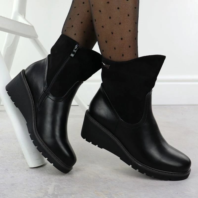 Çizme platforme për femra M.Daszyński 2510, të zeza