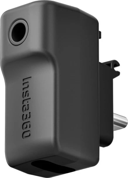 Adapter mikrofoni Insta360 X3, 3.5mm në USB Type-C, i zi