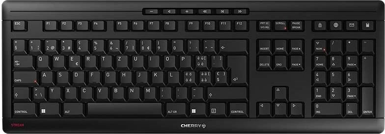 Tastierë Cherry Stream Wireless, QWERTZ, e zezë