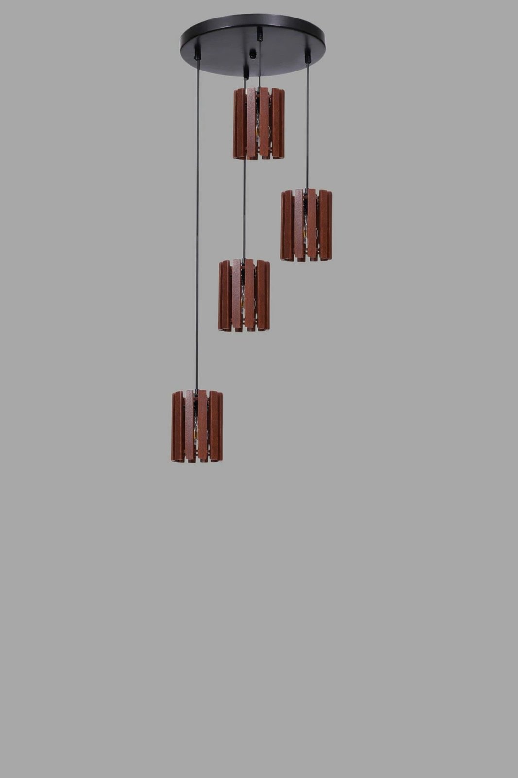 Llambë tavani Opviq, ngjyrë arr dhe e zezë, 9074-4