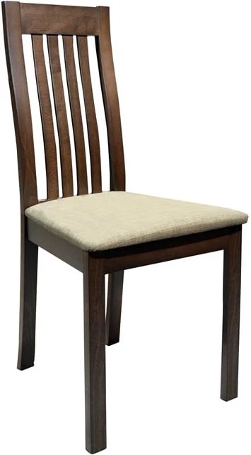 Karrige druri ngjyrë arre të errët dhe pëlhurë krem FH0093.01 45x52x96,5 cm, set prej 2 copë