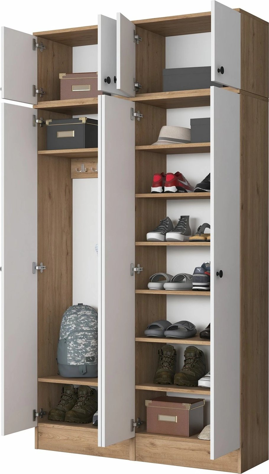 Stendë korridori Skye Decor, ngjyrë arre dhe e bardhë, EA146 - 3883