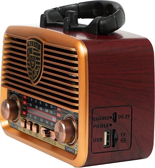 Radio portabile BLOW RA10, analog, AM/FM, Bluetooth, solar, 1200mAh, e zezë/kafe/ari