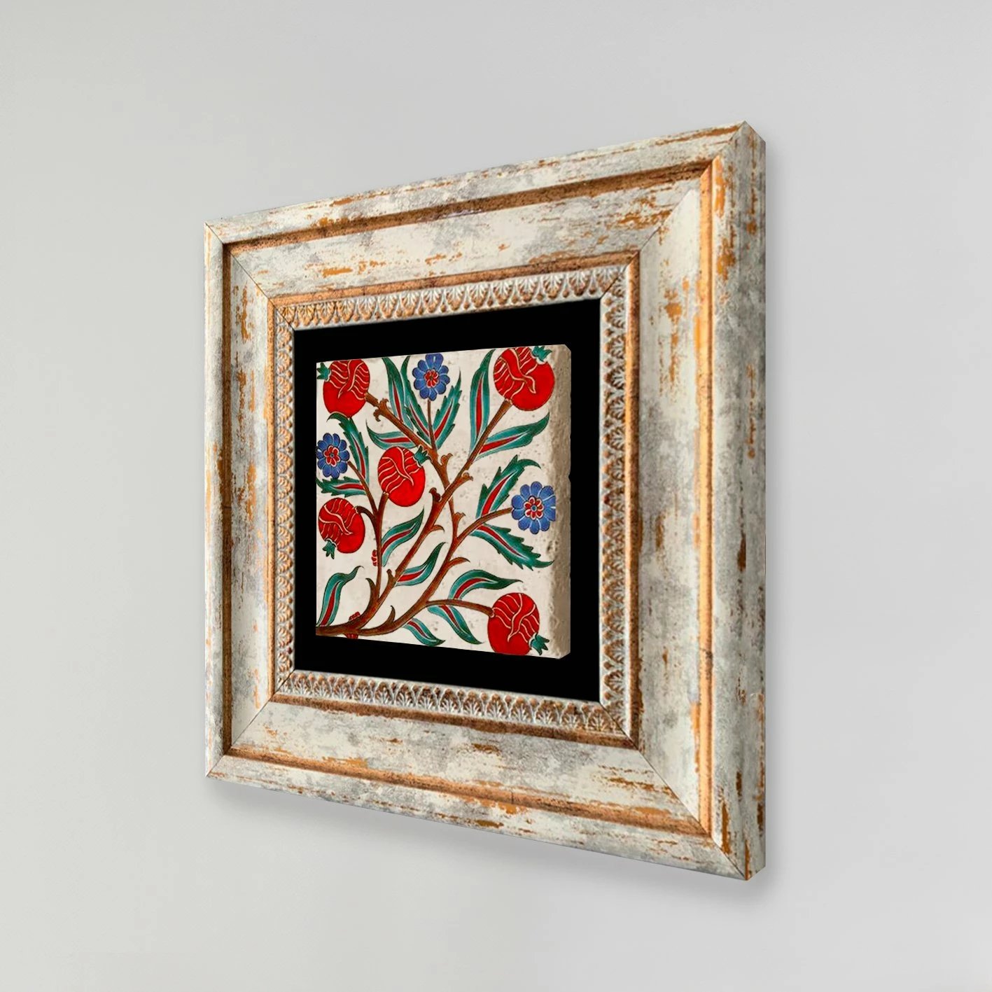 Pikturë dekorative me kornizë, shumëngjyrëshe, TC1238, 20x20cm