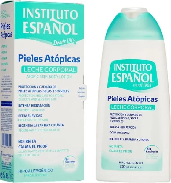 Qumësht trupi Instituto Espanol Atopic Moisturizing për fëmijë dhe të rritur, 300ml