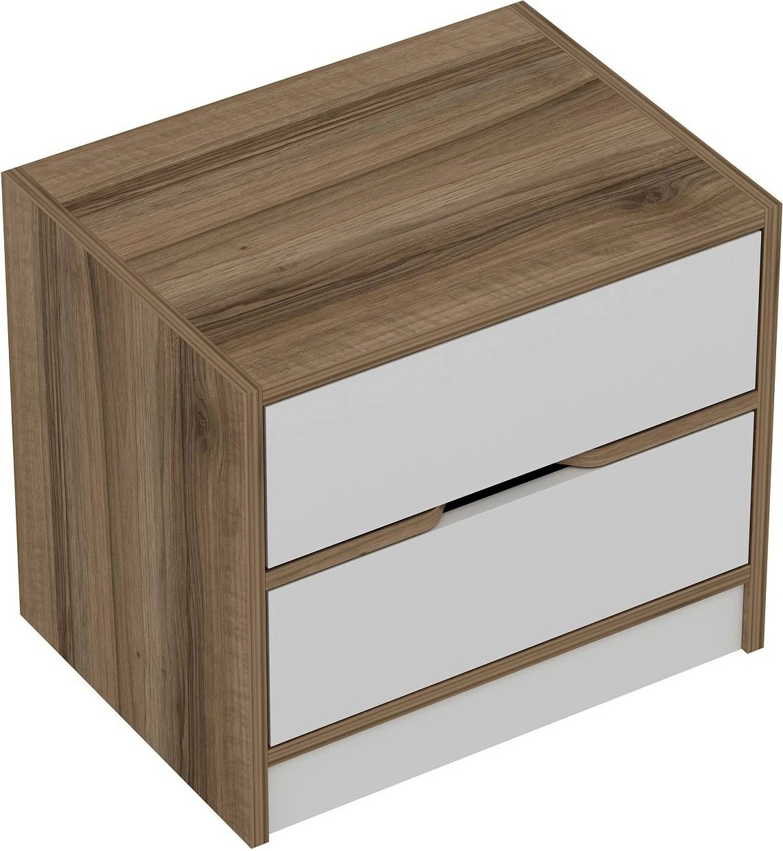 Komodinë nate Hanah Home, Elina - 8171, ngjyrë arre dhe e bardhë