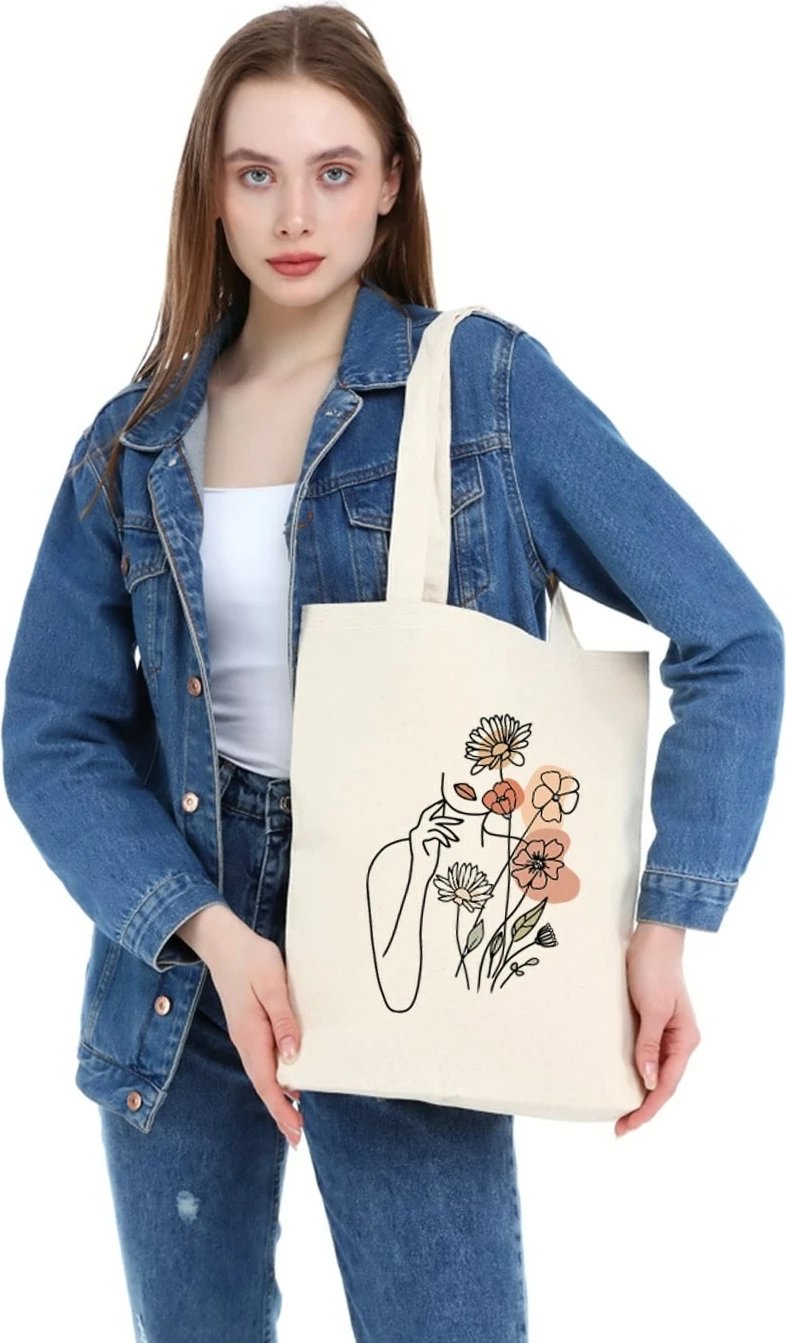 Çantë tote Zoozie Bags, krem, 1113