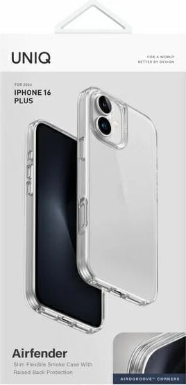Mbështjellës UNIQ Air Fender për iPhone 16 Plus, transparent