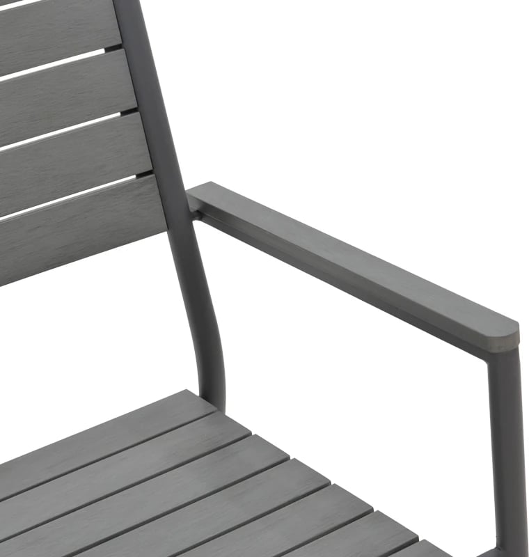 Karrige për kopsht Uplift alumini anthracite- dru i përpunuar gri 60x56.3x89cm