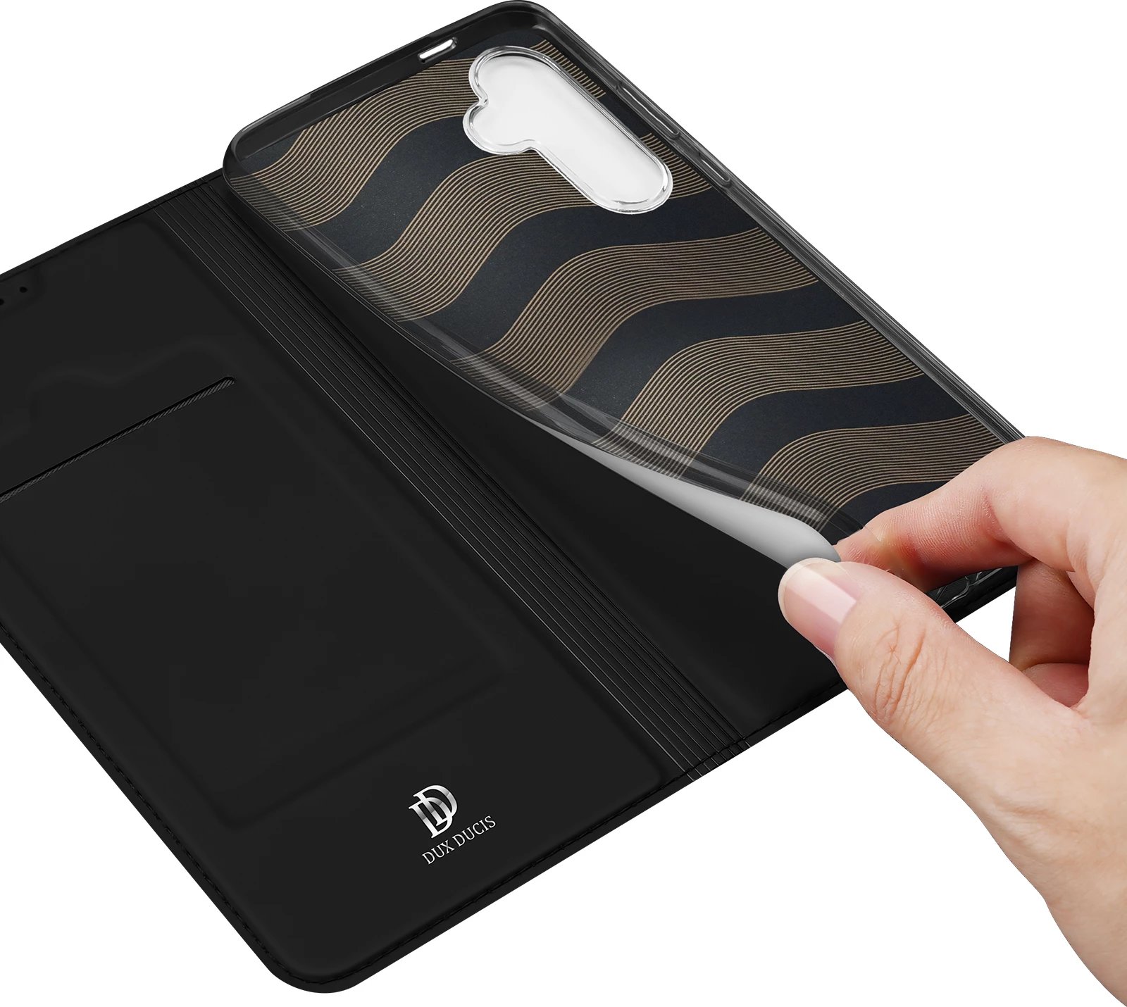 Mbështjellës Dux Ducis Skin Pro për Samsung Galaxy S24+, i zi, me kapak