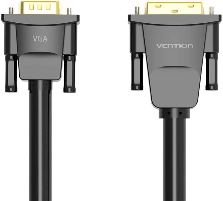 Kabllo DVI (24+1) në VGA Vention EABBG, 1.5m, 1080p, e zezë