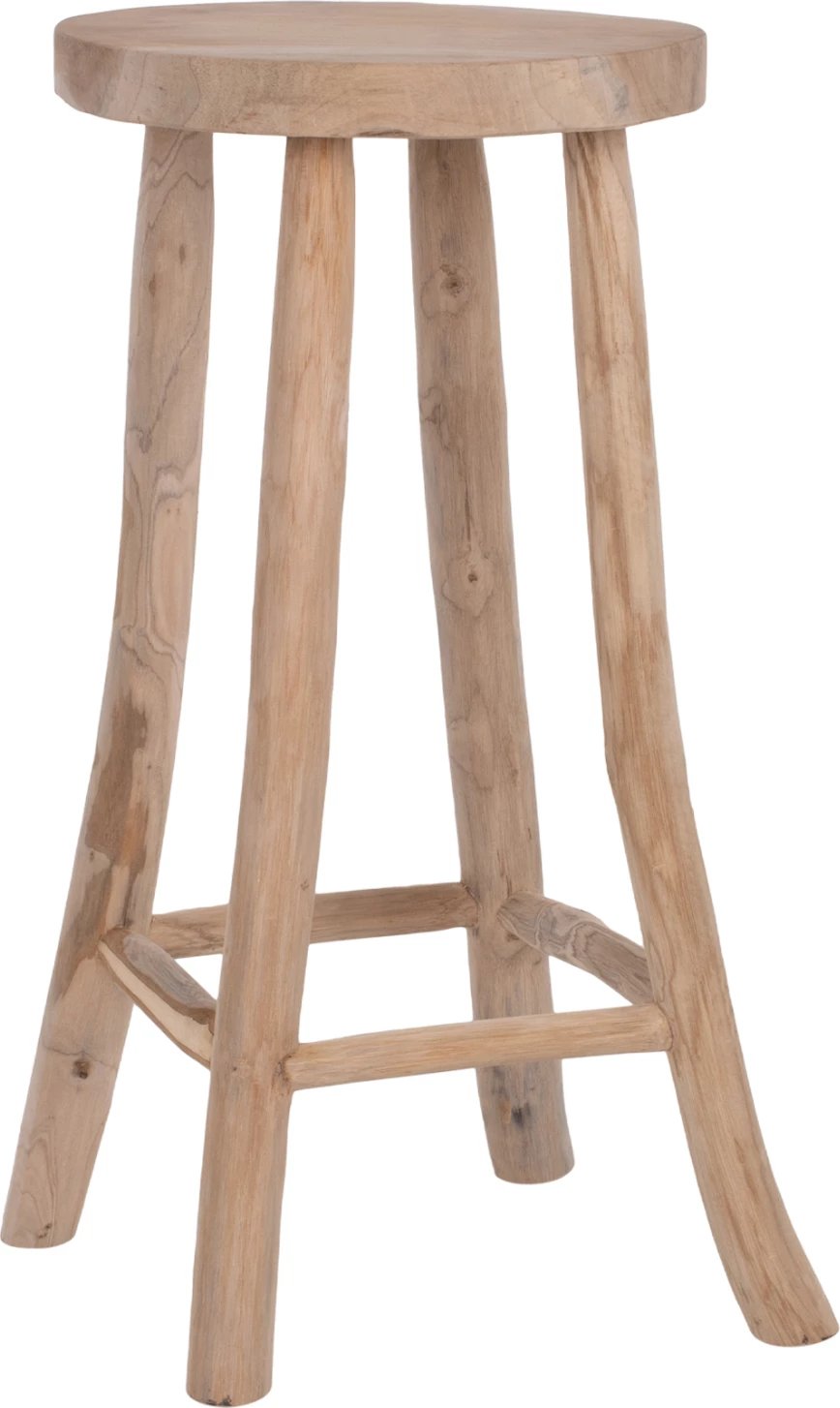 Karrige për bar KONT, dru tik, Φ34,5Χ71,5H cm