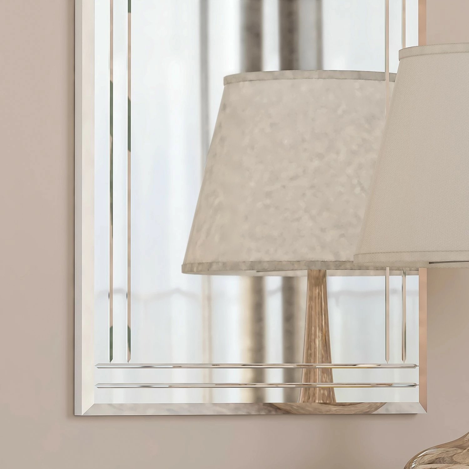 Set pasqyrash dekorative (3 copë), Hanah Home, Mini Buhem, transparente