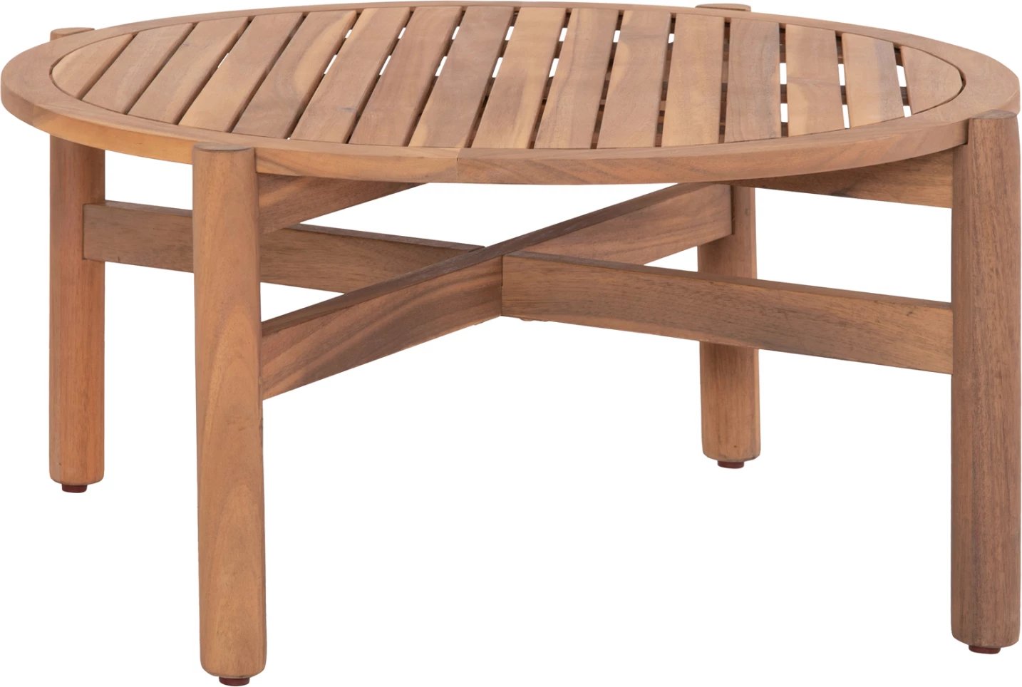 Tavolinë e rrumbullakët për kafe për jashtë, dru akacie, ngjyrë natyrale, FH6228, Φ86x41.5 cm