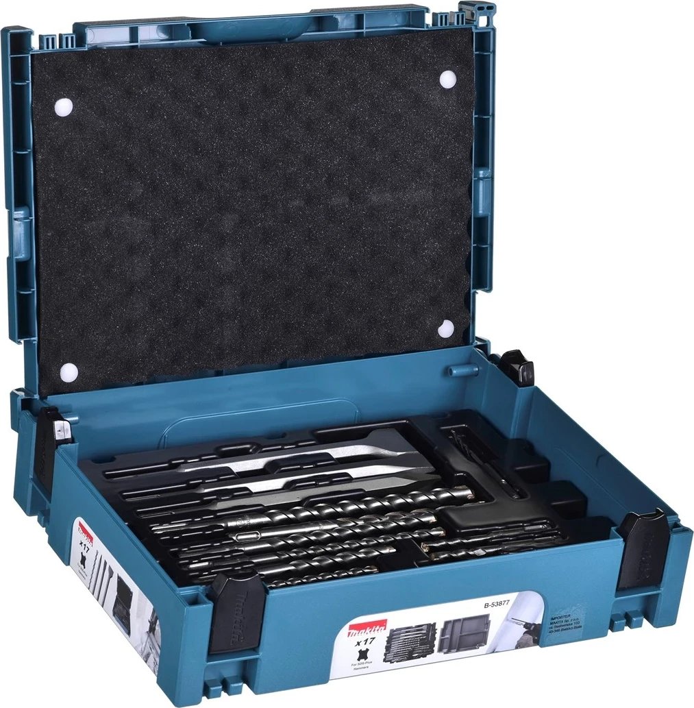Set daltash dhe spiralesh MAKITA B-53877, 17 copë, Makpac