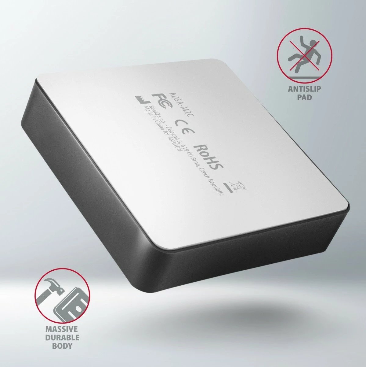 Stacion dokimi AXAGON ADSA-M2C, 2x NVMe M.2 SSD, USB-C 3.2 Gen 2, i zi