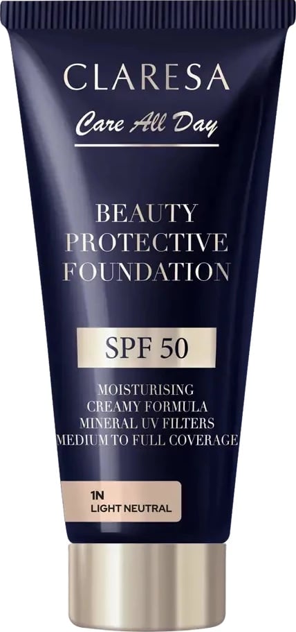 Fondatinë për femra Claresa Beauty Protective Foundation SPF50 1N Light Neutral, 30ml