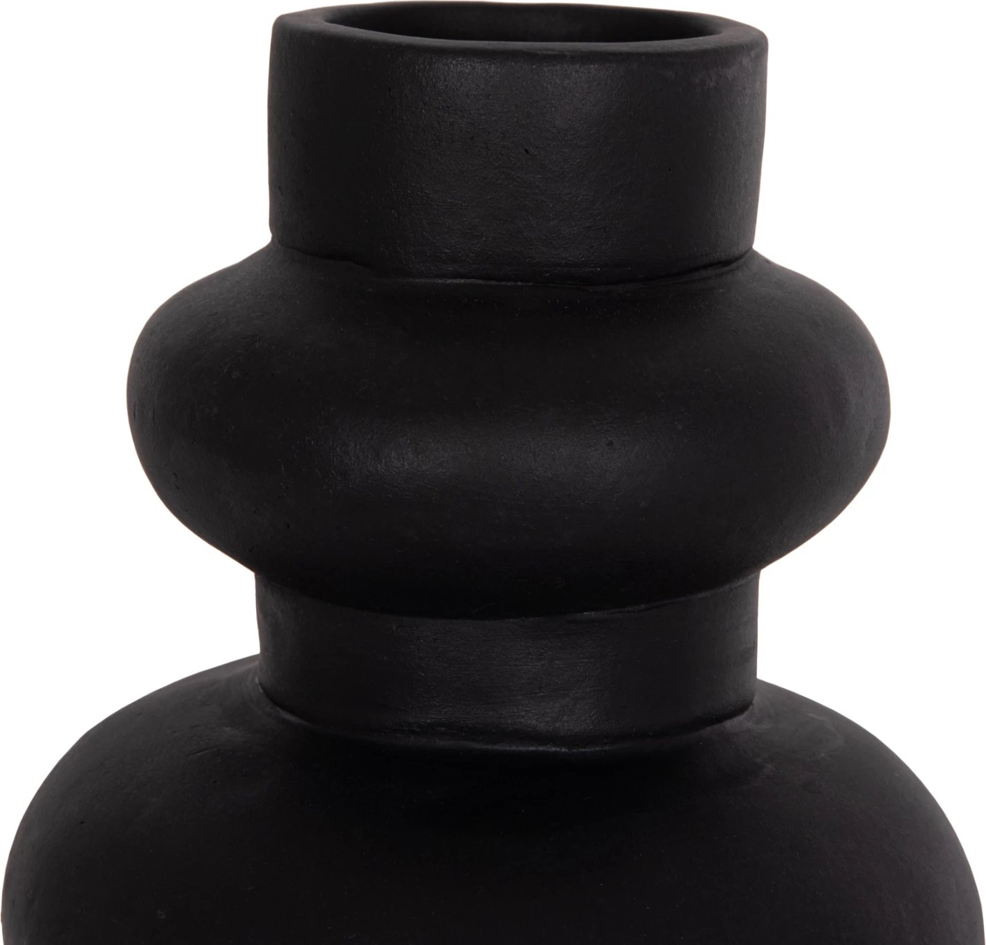 Vazo dekorative tavoline LEMA, terrakotë e zezë, FH4664.01M, 22x29cm