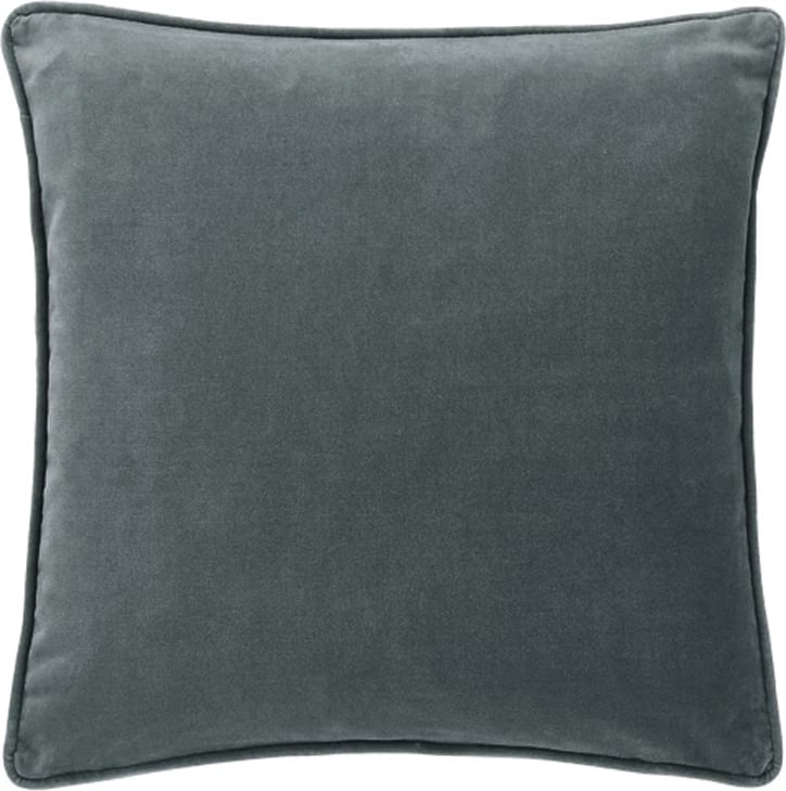 Jastëk dekorativ Nuvola, kadife, ngjyrë gri, 45x45cm