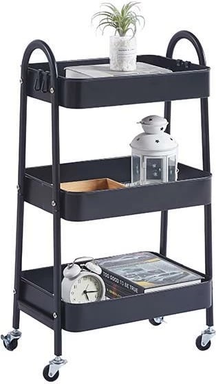 Karrocë magazinimi nextdeco 18874-09 me 3 ndarje, E bardhë