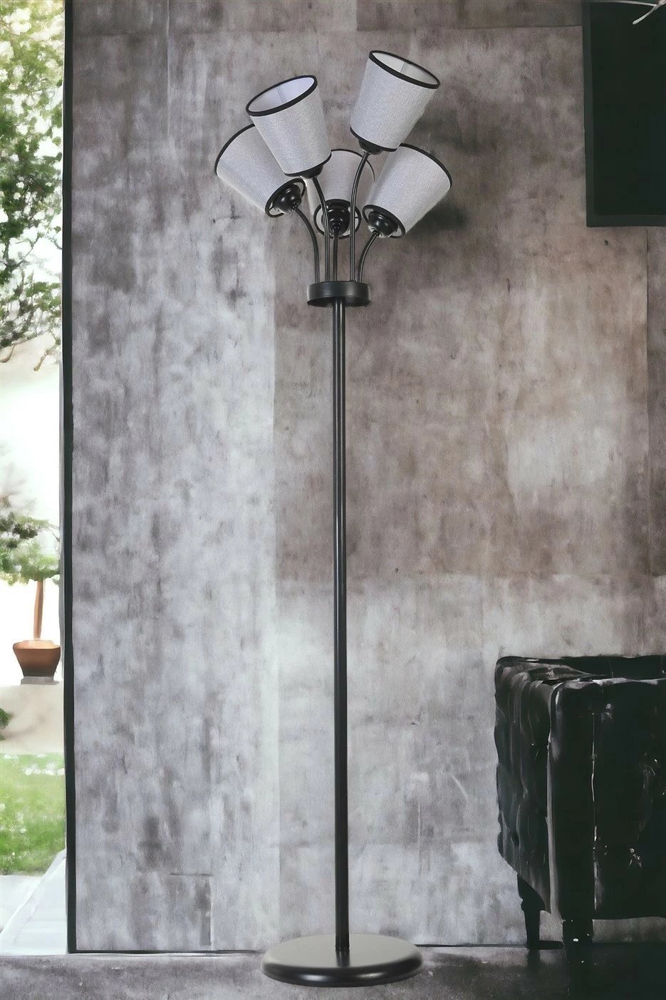 Llambë dyshemeje Opviq, 8815-2, ngjyrë e zezë, 165cm Llambë dyshemeje Opviq, 8815-2, ngjyrë e zezë, 165cm