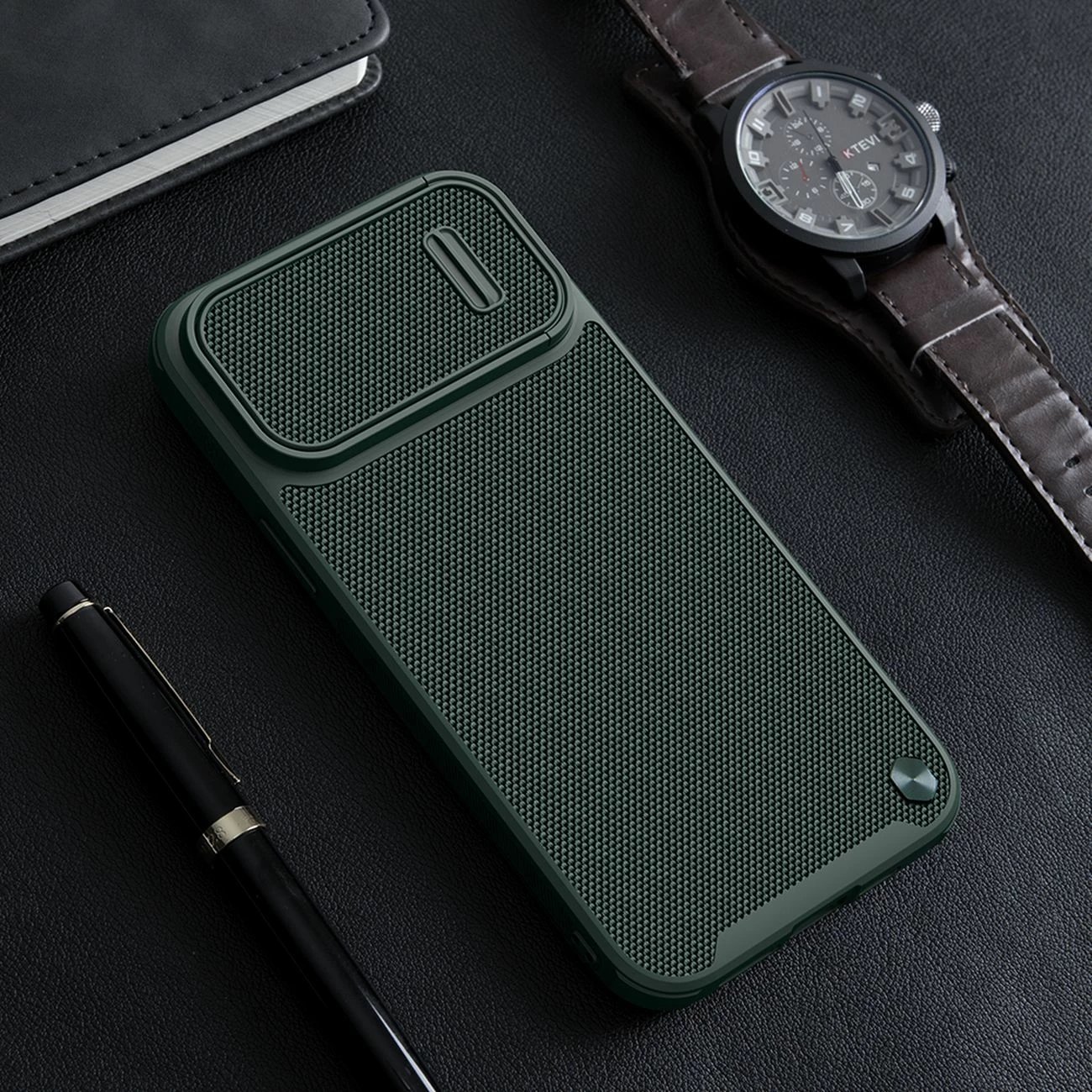Mbështjellës Nillkin Textured S Case për iPhone 14 Pro Max, me kapak kamere, e zezë Mbështjellës Nillkin Textured S Case për iPhone 14 Pro Max, me kapak kamere, e zezë