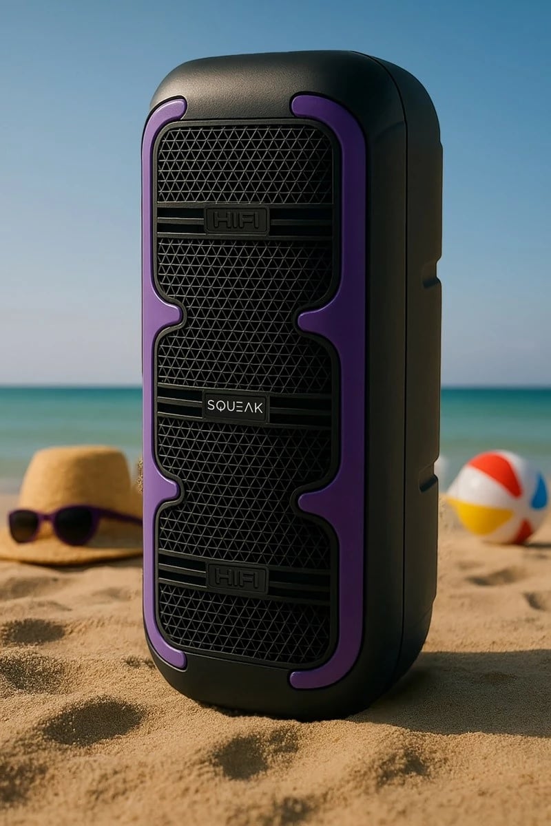 Altoparlant Bluetooth SQUEAK SQ1009 BeatOne 45 W, Bluetooth 5.3, USB-C, karaoke, 10 orë bateri, i zi