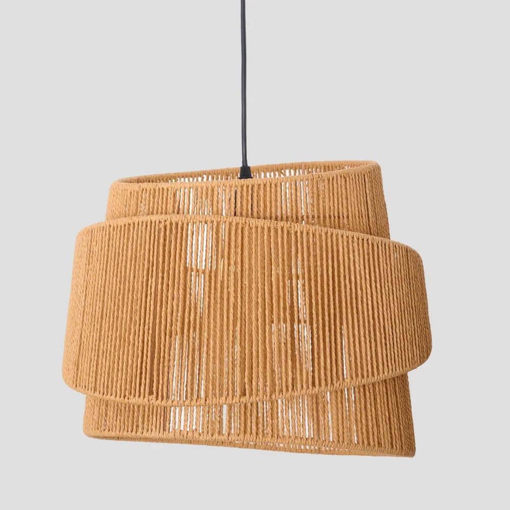 Llambë tavani ZIA, litar, letër, ngjyrë kaki, 39x35cm