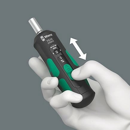 Kaçavidë momenti Wera Kraftform Safe-Torque Speed 7510, 1-3 Nm, dorëzë e zezë/gjelbër