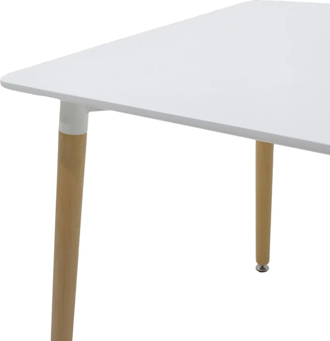 Tavolinë me karrige, ngjyrë natyrale-bardhë, Aurora-Natali, set prej 3 copash, 80x80x76cm