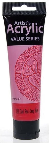 Ngjyrë akrilike PHOENIX 328 Cad Red Deep Hue, tub 100ml