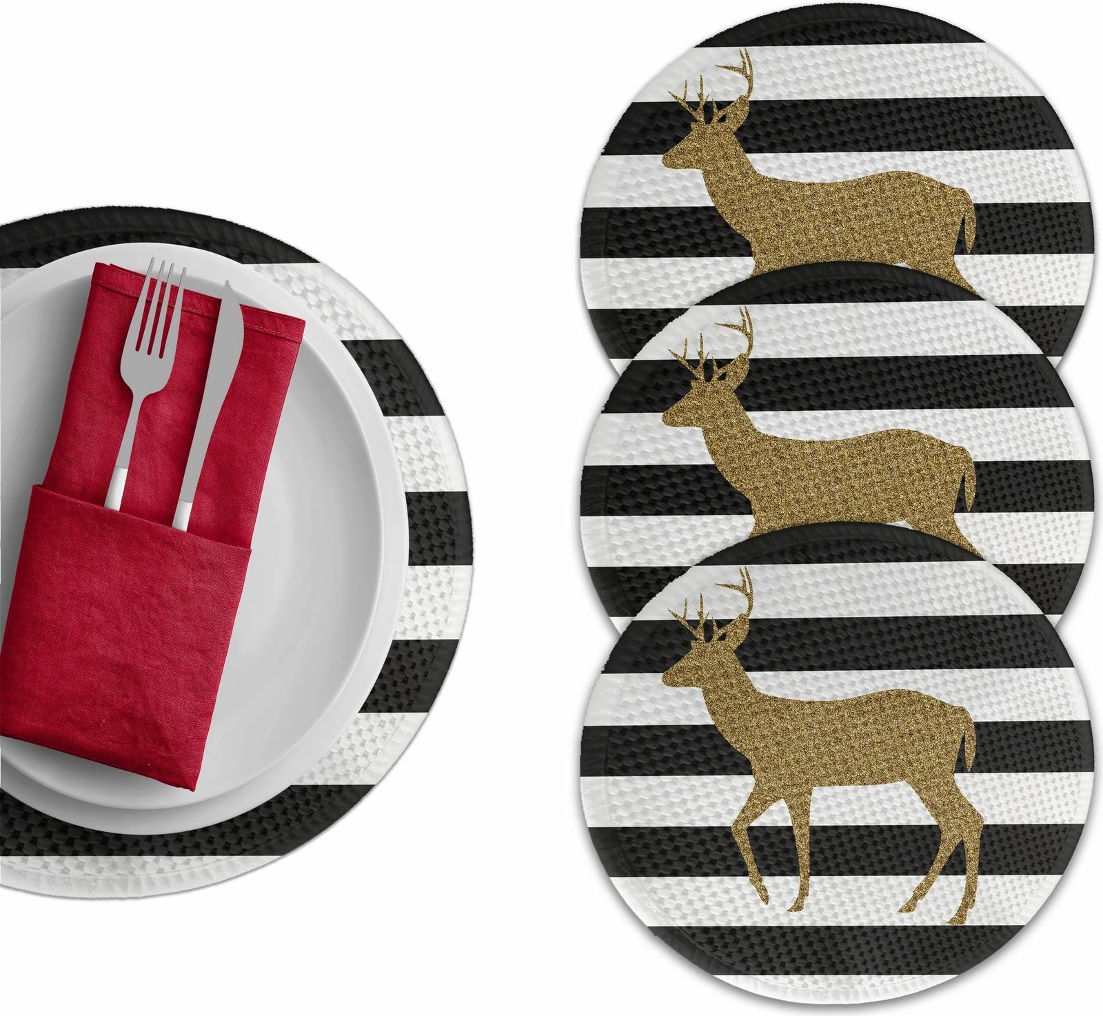 Set nënshtrues tavoline Hermia Concept, shumëngjyrësh, 4 copë, 37cm, 2726Supla