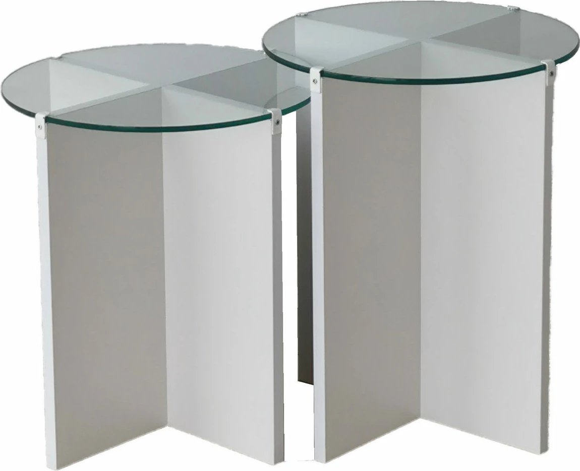 Tavolina ndihmëse (2 copë) Hanah Home, Lily, e bardhë