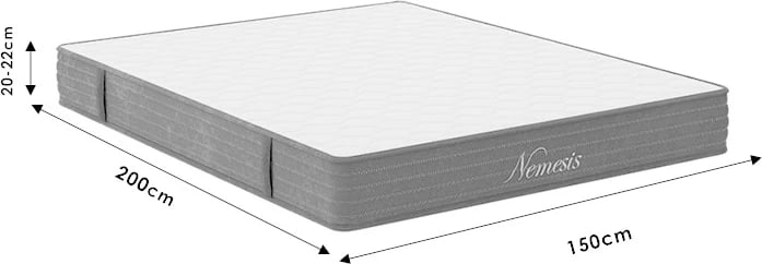 Dyshek Nemesis me susta xhepi, paketë rrotulluese, dy anëshe, aloe vera, 20-22cm, 150x200cm