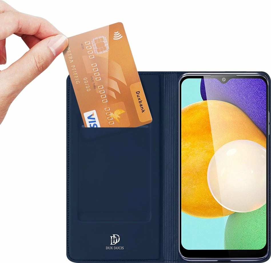 Mbështjellës Dux Ducis Skin Pro Bookcase për Samsung Galaxy A03s, Blu