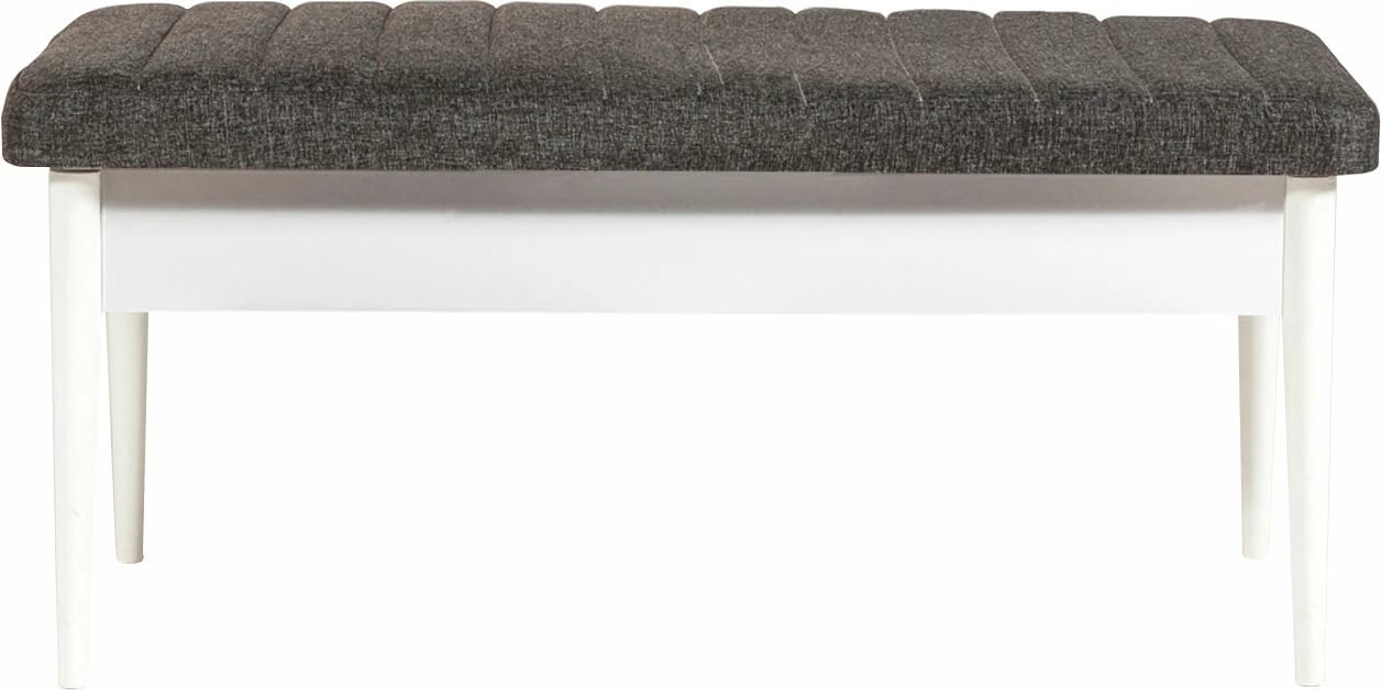 Set tavoline me karrige (4 copë), Hanah Home Vina 1053, e zgjatshme, anthracite dhe e bardhë
