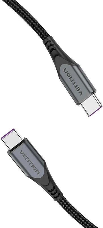 Kabllo USB-C në USB-C Vention TAHHF, 1m, 100W, USB 3.1 Gen2, Gri