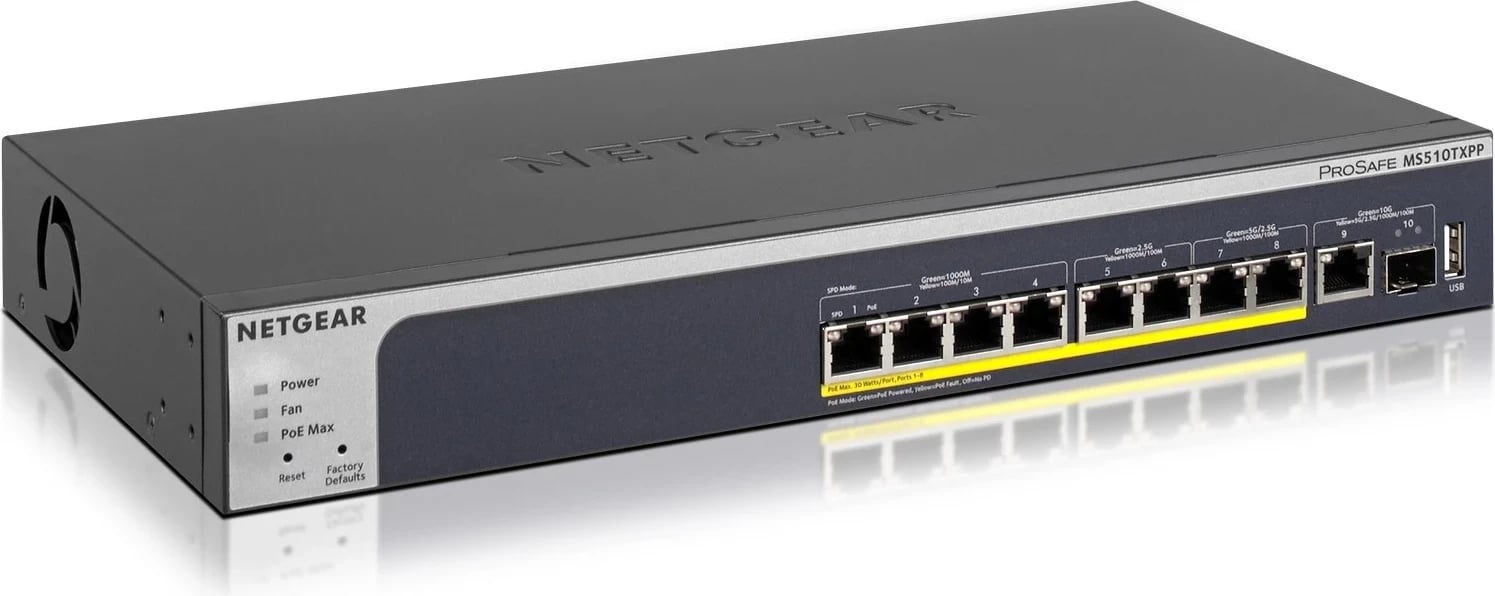 Switch Netgear MS510TXPP-100EUS, 8 PoE porte, 1/10 Gbit porte