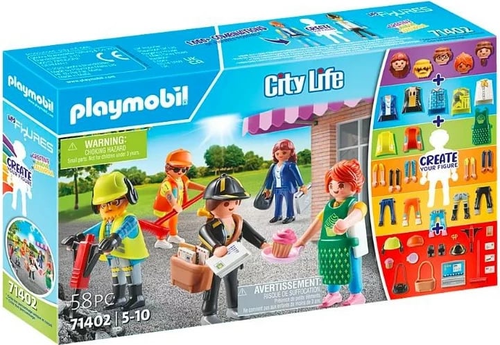 Set figurash Playmobil My Figures: Professions 71402, 58 pjesë